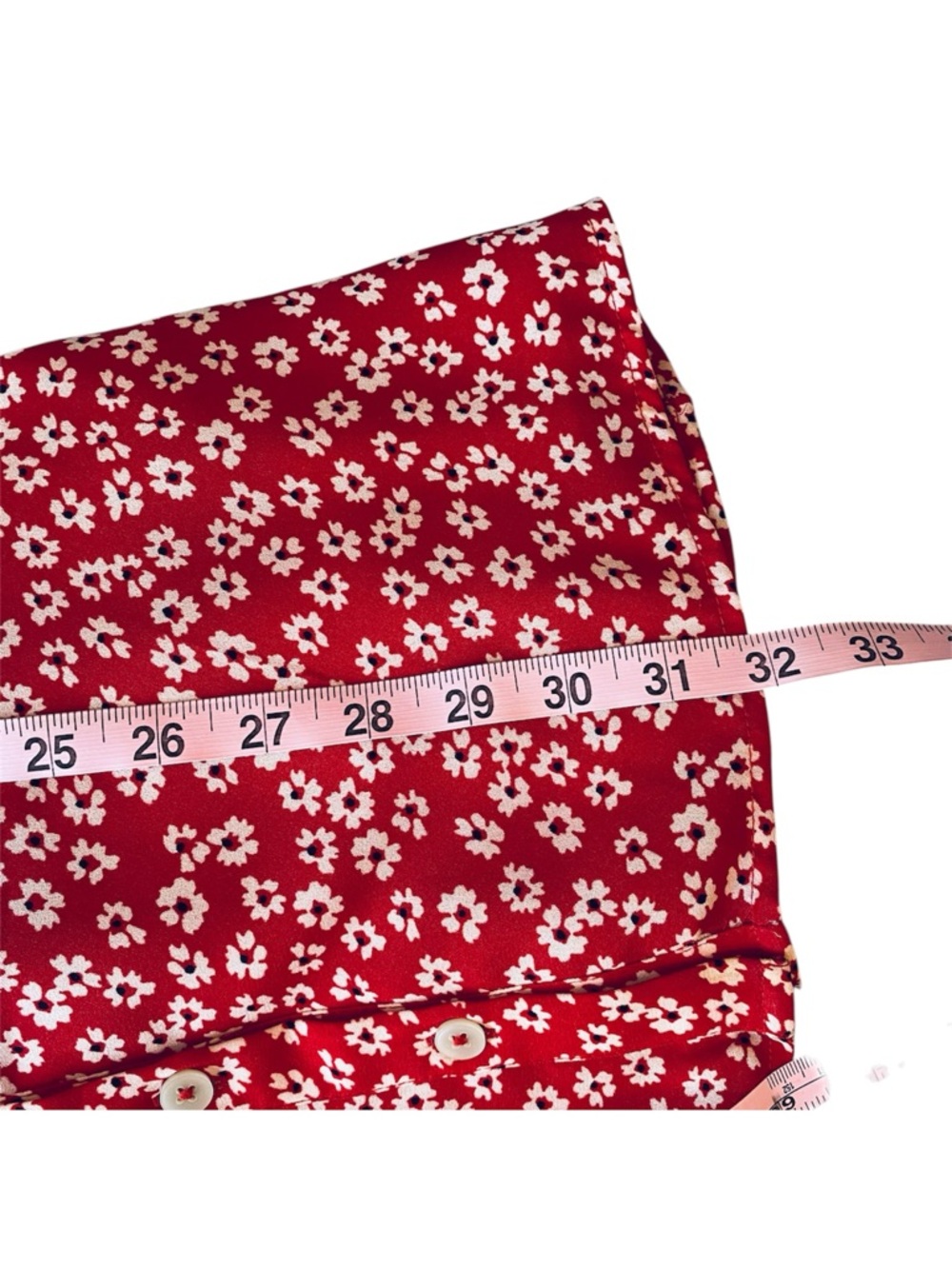 Abercrombie & Fitch Red Floral Mini Dress XS Milkmaid Y2K Puff Sleeve Tie Back - Picture 11 of 11